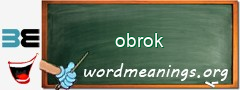 WordMeaning blackboard for obrok